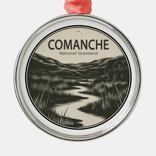 Comanche National Grassland Colorado Stream Metalen Ornament (Voorkant)