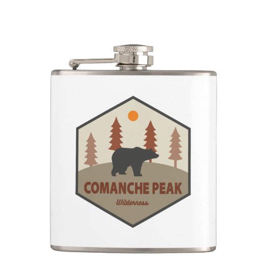 Comanche Peak Wilderness Colorado Beer Heupfles (Voorkant)