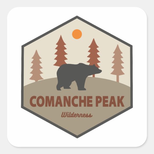 Comanche Peak Wilderness Colorado Beer Vierkante Sticker (Voorkant)