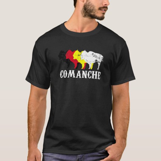 Comanche People Native American Indian Medicine Wh T-shirt (Voorkant)