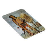 Comanche-strijder met schild, lans en boog magneet (Rechterzijde)