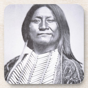 Comanche Tribesman, 1872 (foto) Bier Onderzetter