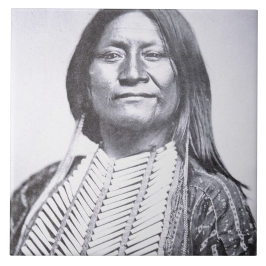 Comanche Tribesman, 1872 (foto) Tegeltje (Voorkant)
