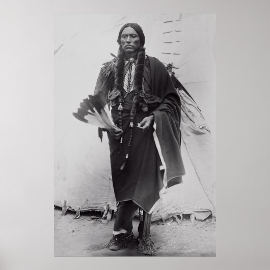 Comanche Warrior Chief Quanah Parker c. 1885 Poster (Voorkant)