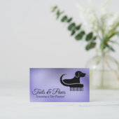 Comb Dog Grooming Logo | dierenverzorging Visitekaartje (Staand voorkant)