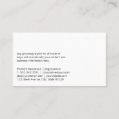 Comb Dog Grooming Logo | dierenverzorging Visitekaartje (Achterkant)