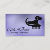 Comb Dog Grooming Logo | dierenverzorging Visitekaartje (Voorkant)