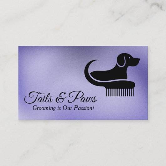 Comb Dog Grooming Logo | dierenverzorging Visitekaartje (Voorkant)