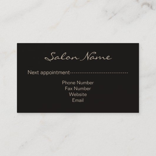 Comb en Curls Damask ID319 Afsprakenkaartje (Achterkant)