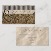 Comb en Curls Leopard ID319 Afsprakenkaartje (Voorkant / Achterkant)