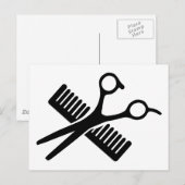 Comb en schaar briefkaart (Voorkant / Achterkant)
