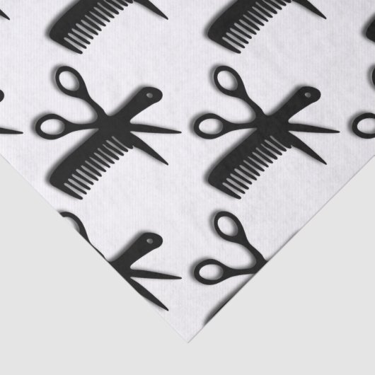 Comb en schaar design tissuepapier (Detail)