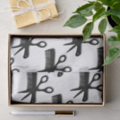 Comb en schaar design tissuepapier (Geschenk)