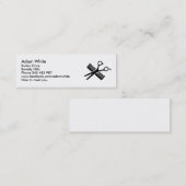 Comb en schaar mini visitekaartje (Voorkant / Achterkant)