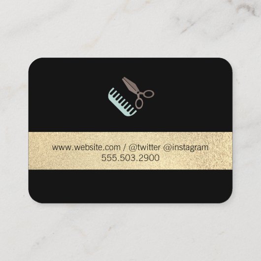 Comb en Shears / Hair Stylist Visitekaartje (Achterkant)