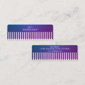 Comb hair salon grappige professionele cover mini visitekaartje (Voorkant / Achterkant)