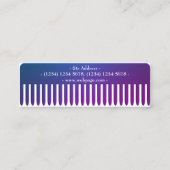 Comb hair salon grappige professionele cover mini visitekaartje (Achterkant)