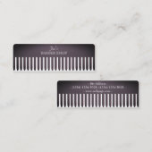 Comb hair salon grappige professionele cover mini visitekaartje (Voorkant / Achterkant)