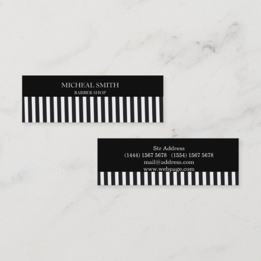 Comb hair salon professionele cover mini mini visitekaartje (Voorkant / Achterkant)