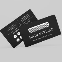 Comb Hair Stylist Kapper Flat Loyalty Kaart
