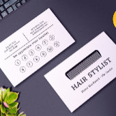 Comb Hair Stylist Kapper Flat Loyalty Kaart