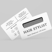Comb Hair Stylist Kapper Flat Loyalty Kaart