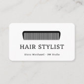 Comb Hair Stylist Kapper Flat Loyalty Kaart (Voorkant)