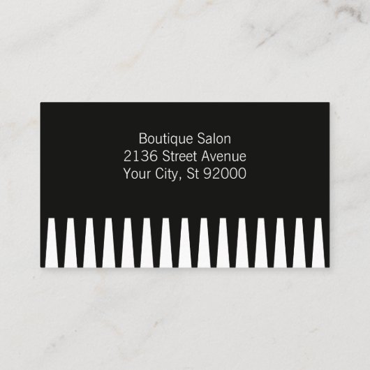 Comb | Salon Logo Visitekaartje (Achterkant)