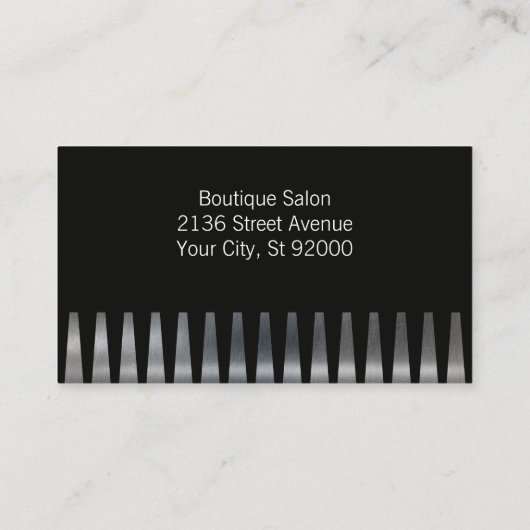 Comb | Schaar | Hair Stylist Visitekaartje (Achterkant)