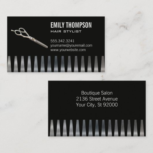 Comb | Schaar | Hair Stylist Visitekaartje (Voorkant / Achterkant)