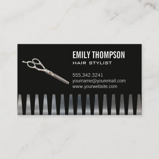 Comb | Schaar | Hair Stylist Visitekaartje (Voorkant)