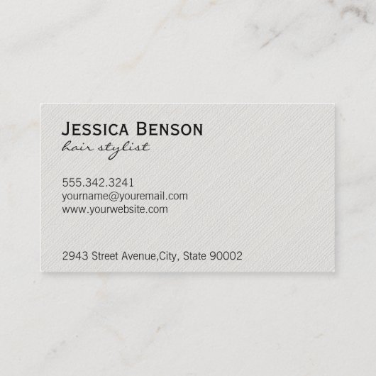 Comb & Shears Visitekaartje (Achterkant)