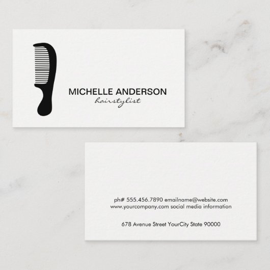 Comb Visitekaartje (Voorkant / Achterkant)