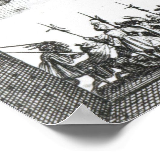 Combat a la Barriere Poster (Hoek)