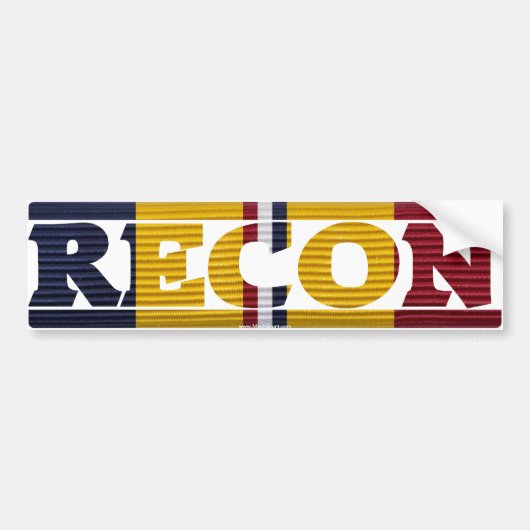Combat Action Ribbon RECON bumpersticker (Voorkant)