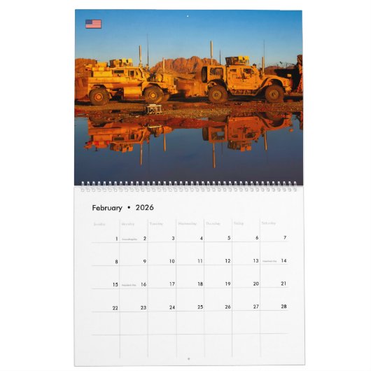 COMBAT ARMOR - Amerikaanse militaire pantservoertu Kalender (Feb 2026)
