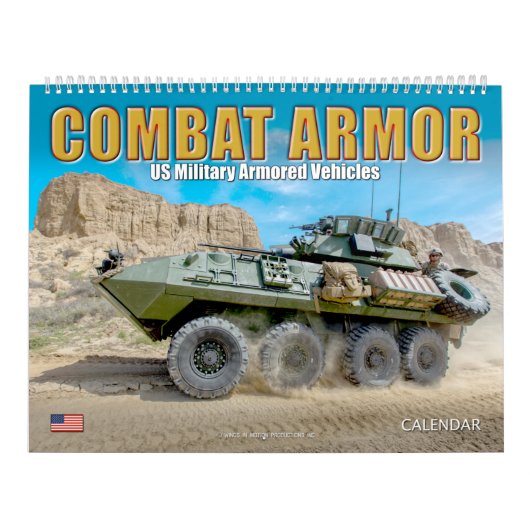 COMBAT ARMOR - Amerikaanse militaire pantservoertu Kalender (Hoes)