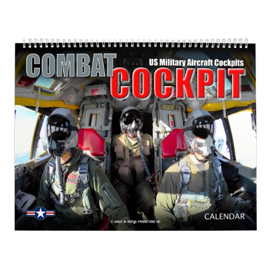 COMBAT COCKPIT - Amerikaanse militaire Vliegtuig c Kalender (Hoes)
