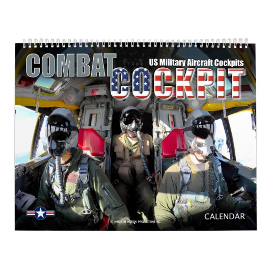 COMBAT COCKPIT - Amerikaanse militaire Vliegtuig c Kalender (Hoes)