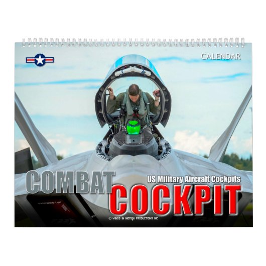 COMBAT COCKPIT - Amerikaanse militaire Vliegtuig c Kalender (Hoes)