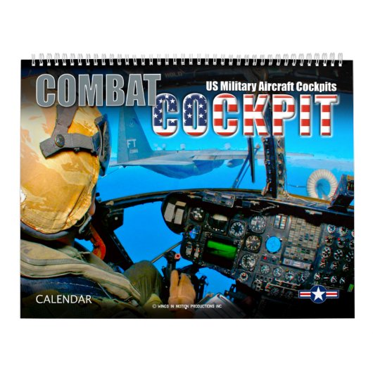 COMBAT COCKPIT - Amerikaanse militaire Vliegtuig c Kalender (Hoes)