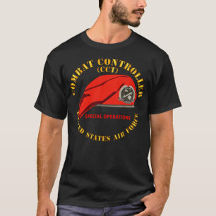 Combat Control Team Badge met Rode Baret SOF USAF T-shirt