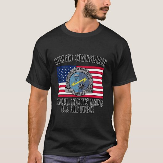 Combat Controller Special Tactics Team Terug Ontwe T-shirt (Voorkant)