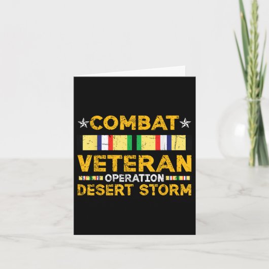 Combat Desert Storm Veteran Persian War Service (R Kaart (Voorkant)