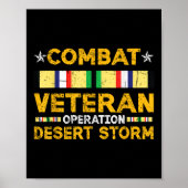 Combat Desert Storm Veteran Persian War Service (R Poster (Voorkant)