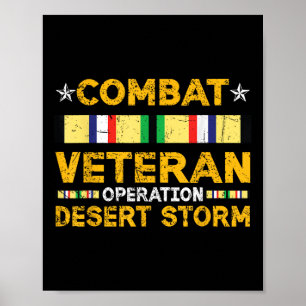 Combat Desert Storm Veteran Persian War Service (R Poster