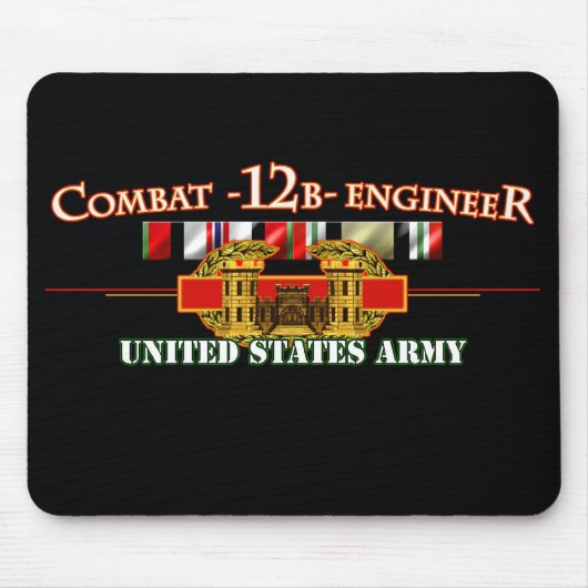 Combat Engineer 12B OEF OIF Muismat (Voorkant)