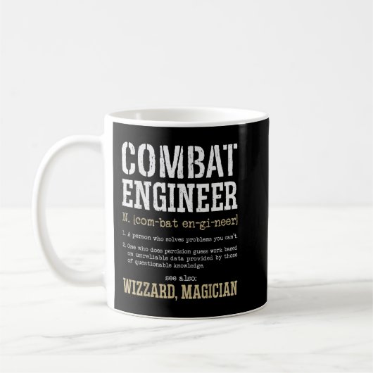 Combat Engineer Funny Engineering Dictionary Term Koffiemok (Links)