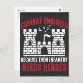 Combat Engineer Hero Army Engineering Infanterie Briefkaart (Voorkant / Achterkant)