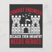 Combat Engineer Hero Army Engineering Infanterie Briefkaart (Voorkant)
